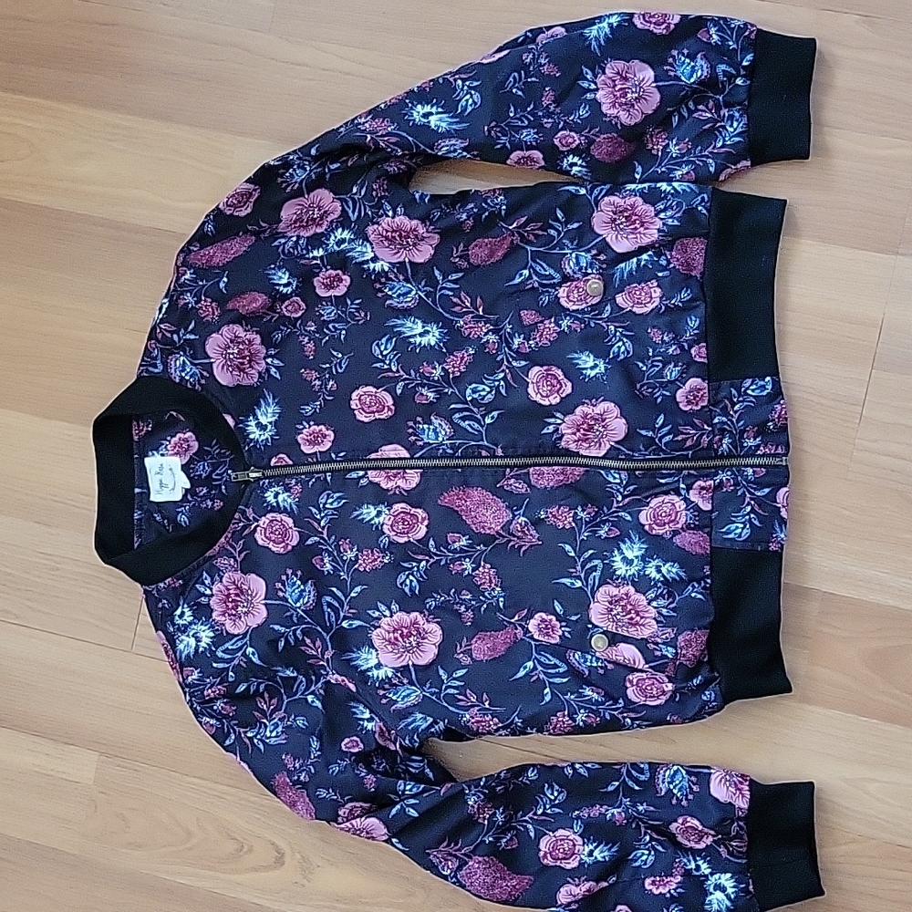 Hippie Rose Floral Bomber Jacket